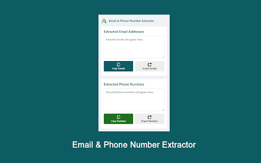 Email & Phone Number Extractor screenshot