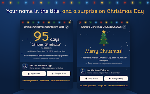 Christmas Countdown 2026 – Days Until Christmas screenshot