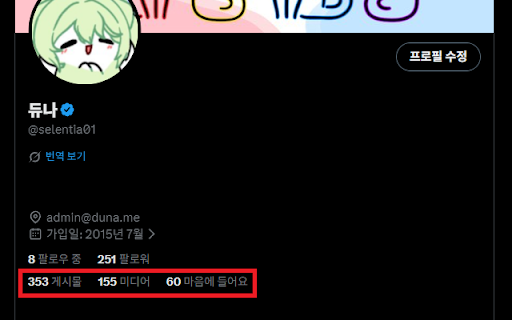 X Hidden Profile Stats screenshot