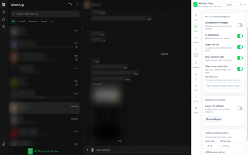 WhatsApp Privacy - Blur & Lock screenshot