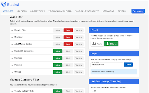 Blocksi AI Web Filter screenshot
