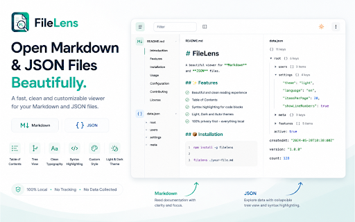 FileLens – Markdown & JSON Viewer screenshot