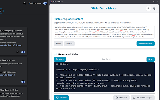 Slide Deck Maker by AI Muse (Beta) screenshot