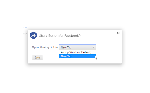 Share on Facebook™ screenshot