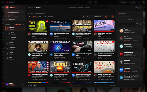 SubDeck: YouTube Subscription Manager screenshot