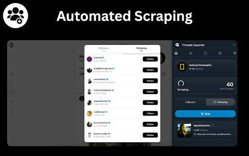 Followers Exporter for Thread screenshot