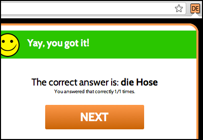 QuizCards: German screenshot