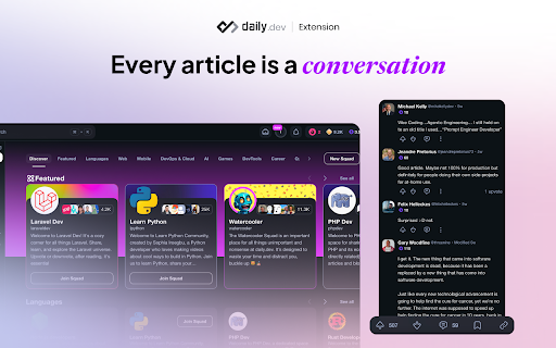 daily.dev | Developer News Done Right, in Every New Tab screenshot