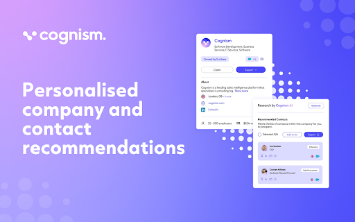 Cognism - Sales Intelligence Extension screenshot