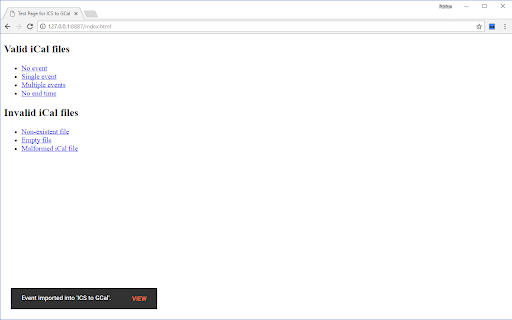 ICS to GCal screenshot
