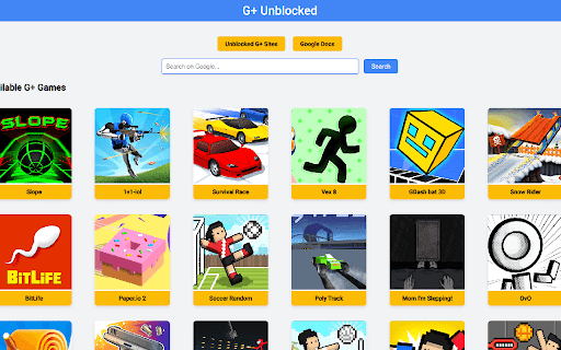Unblocked Games G+ screenshot