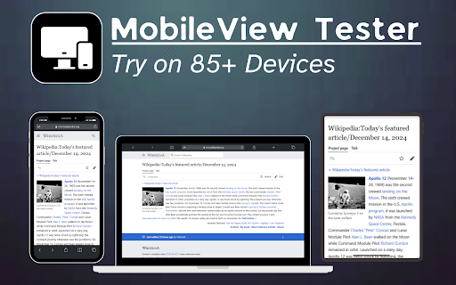 Mobile View Tester: Responsive Web Design Tool screenshot