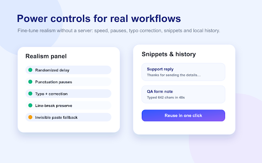 TypeFlow Human Typer screenshot