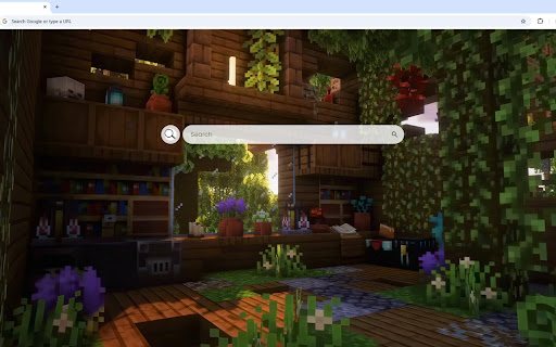 Minecraft Overgrown Cabin Live Wallpaper screenshot