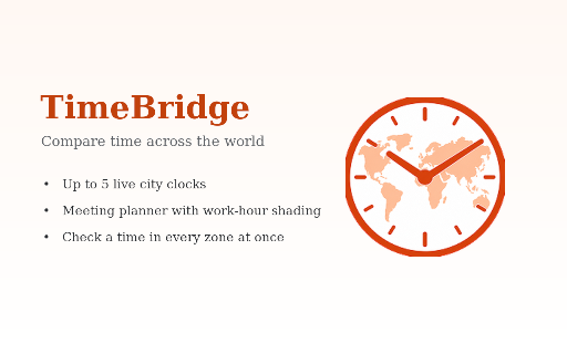 TimeBridge — World Clock & Time Zone Converter screenshot