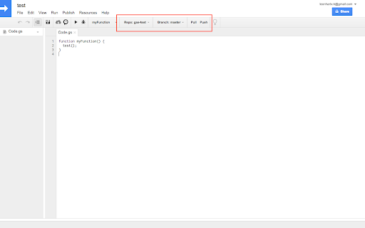 Google Apps Script GitHub Assistant screenshot