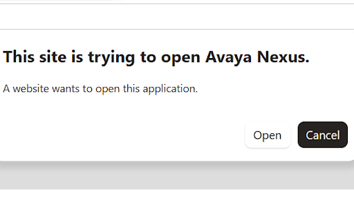 Avaya Browser Extension For Nexus screenshot