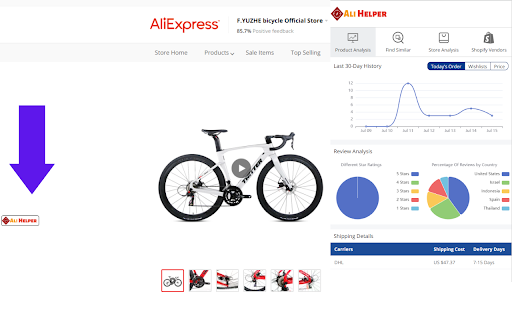 Ali Helper - AliExpress Product Research Tool screenshot