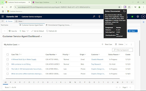 Desktop companion app for Dynamics 365 Contact Center screenshot