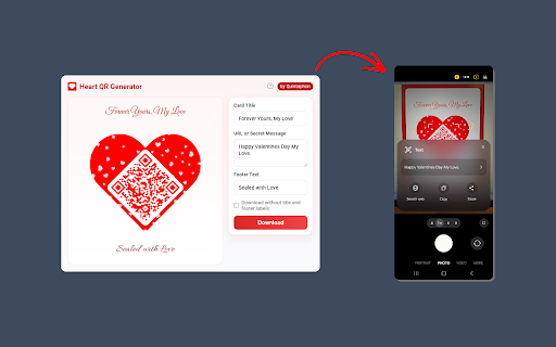 Heart QR Generator screenshot