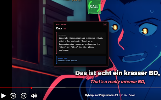 RemFluent: Netflix & Disney+ Language Learning screenshot