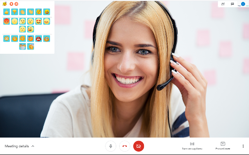 Reactions for Google Meet screenshot