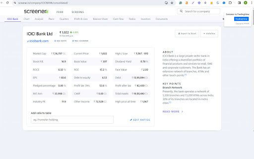 Screener to TradingView screenshot