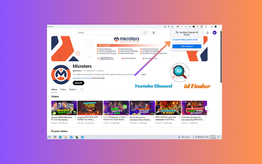 YouTube Channel ID Finder screenshot
