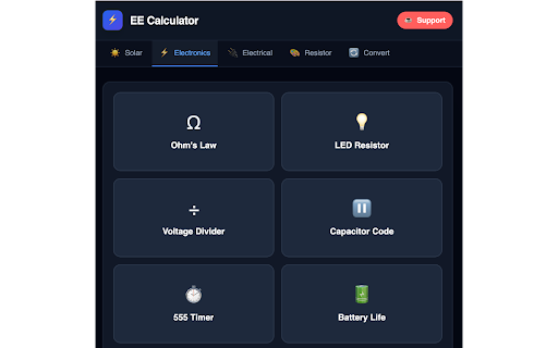 Electrical Engineering Calculator screenshot