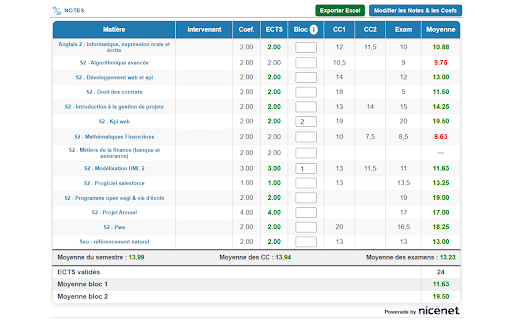 Moyenne MyGES screenshot