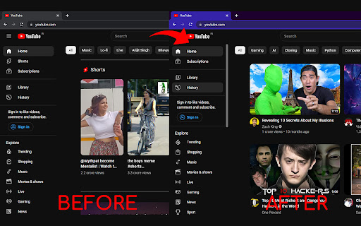 Remove YouTube Shorts screenshot