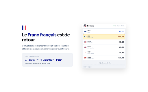 Convertisseur Monnaie & Devises — Euro Dollar Franc Suisse screenshot