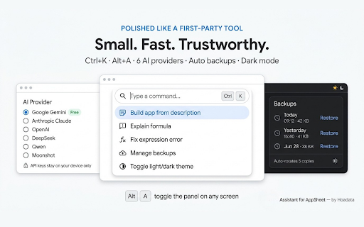 Assistant for AppSheet — by Hoadata screenshot