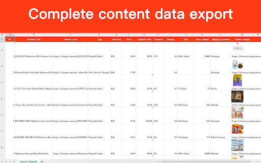 Shopee Search Results Collector screenshot