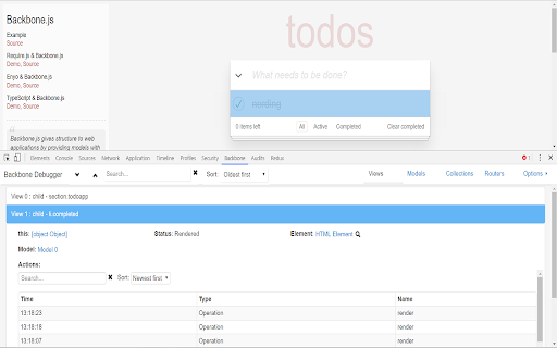 Backbone Debugger screenshot