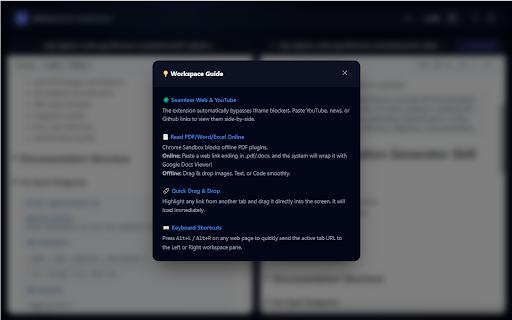 Split-Screen Workspace screenshot