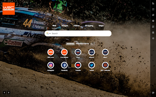 FIA World Rally Championship Homepage screenshot