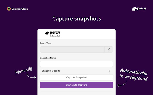 Percy Web Extension screenshot