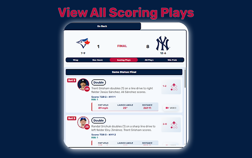 MLB Scoreboard screenshot
