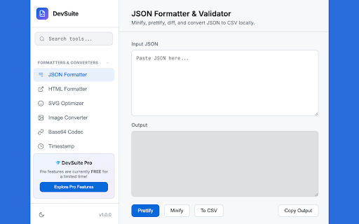 DevSuite - 25+ Web Developer Tools & API Tester screenshot