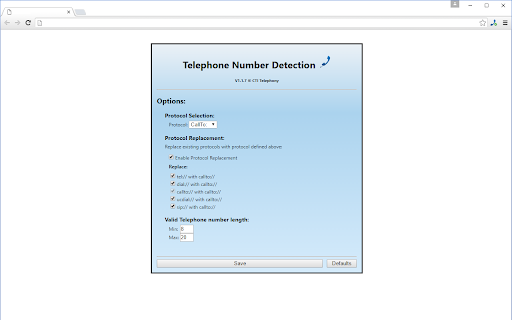 Telephone Number Detection screenshot