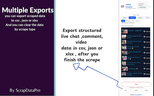 TikTok Scraper : Scrape TikTok FYP , comments , livechats and more screenshot
