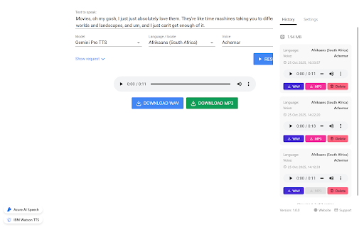 AudioTTS Pro - Multi-Platform Text to Speech Downloader screenshot