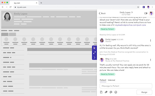 Klara Chrome Extension screenshot