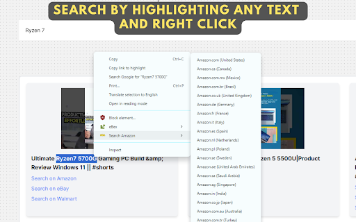 Search on Amazon - Effortless Product Search on Amazon - Amazon Search screenshot