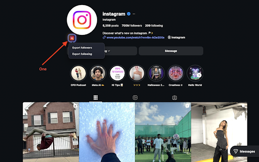 Instagram email & phone scraper screenshot