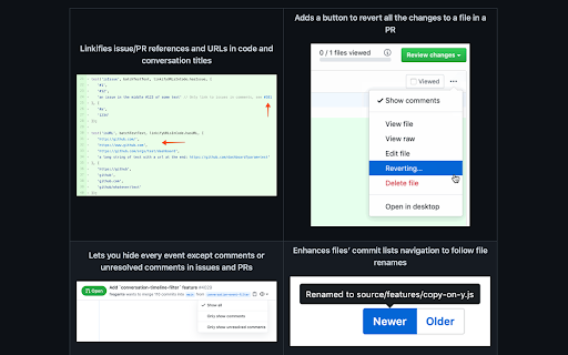 Refined GitHub screenshot