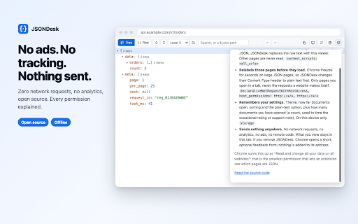 JSON Viewer & Formatter — Pretty Print, Tree, Search screenshot