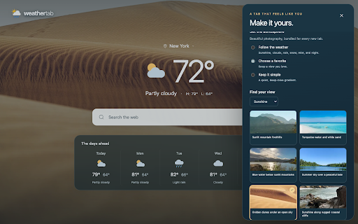 Weather Tab screenshot