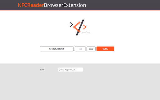 NFC Reader - Browser Extension screenshot